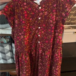 Floral Button-Down Dress